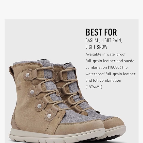 Sorel Explorer Joan  Boots in tawny buff - Picture 4 of 15